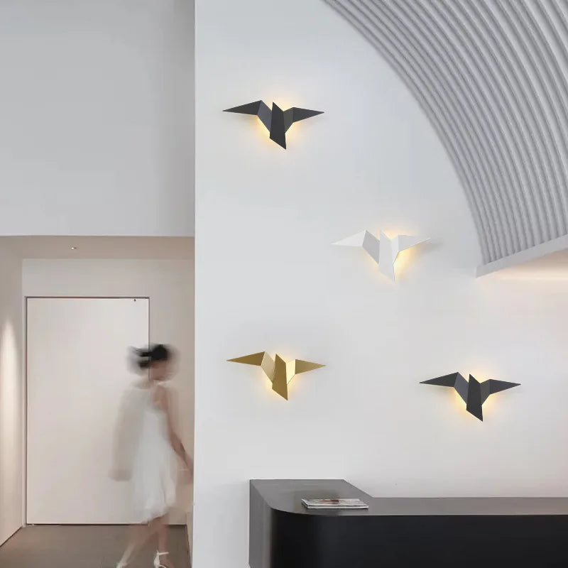 Nordic LED bird wall lamps For Home Stairs