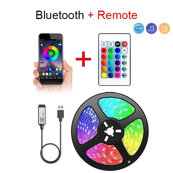 30M/20M Led Strip Lights Music Sync Color Changing RGB with Remote App Control