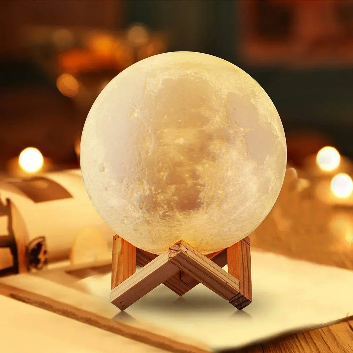 Moon Lamp Bedroom LED Night Light 3D