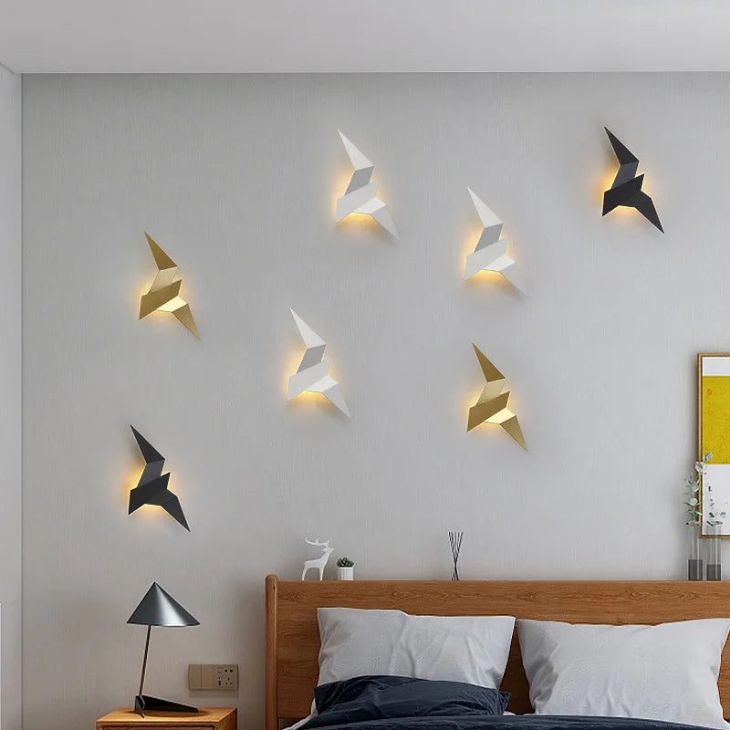 Nordic LED bird wall lamps For Home Stairs