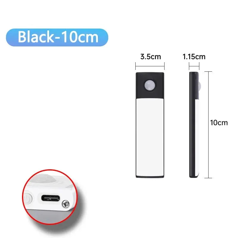 LED Cabinet Light USB Type-C Rechargeable Motion Sensor Led Lamp for Kitchen Wardrobe Cabinet Lighting 20cm/30cm/40cm/50cm/60cm