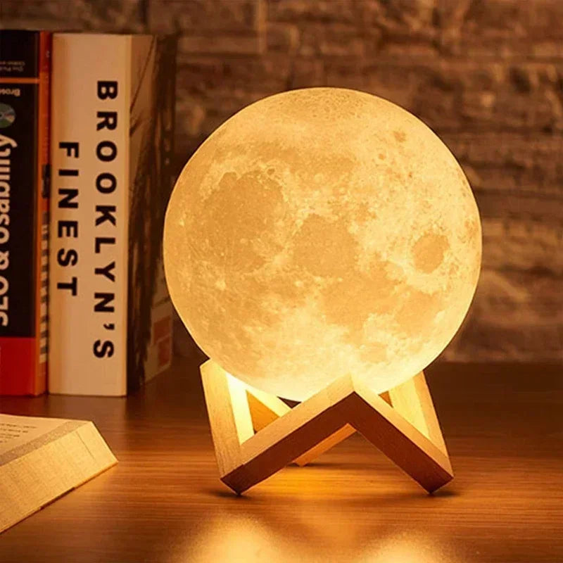 Moon Lamp Bedroom LED Night Light 3D