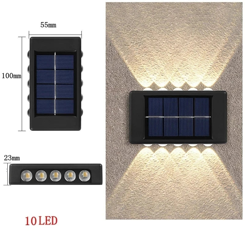 Solar LED Outdoor Light Solar Lighting Sensor Lamp Streetlights Exterior Garden Decoration Garland Waterproof Solar Wall Light