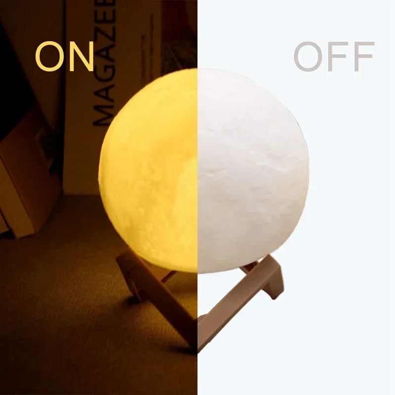 Moon Lamp Bedroom LED Night Light 3D