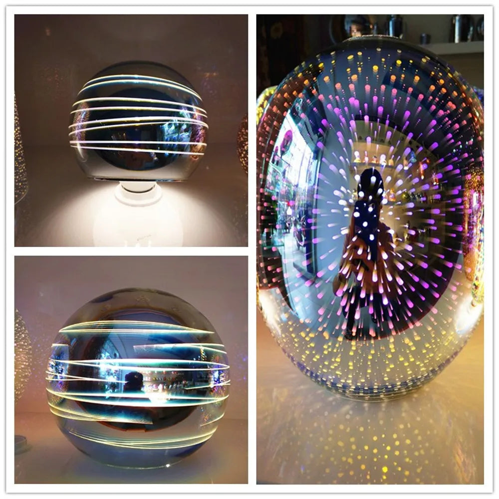 3D Glass Lampshade Creative Fireworks Pendant Light