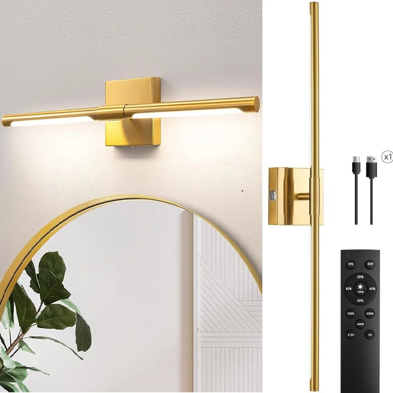 360°Rotate Wireless Rechargeable Wall Sconces with Remote Control