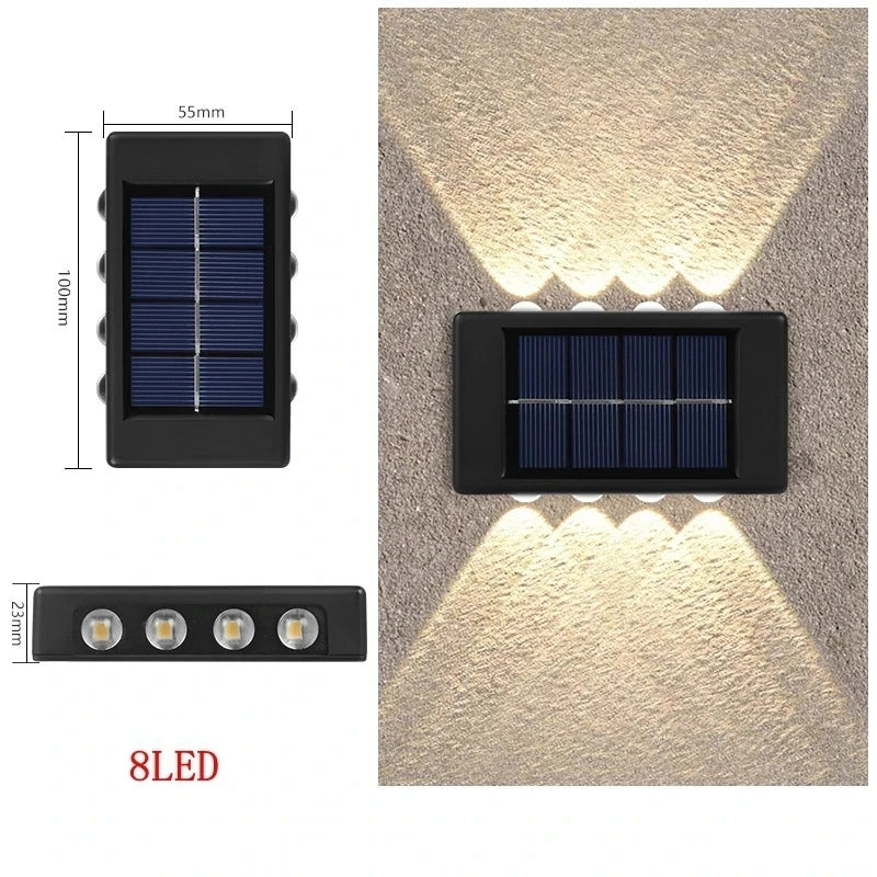 Solar LED Outdoor Light Solar Lighting Sensor Lamp Streetlights Exterior Garden Decoration Garland Waterproof Solar Wall Light